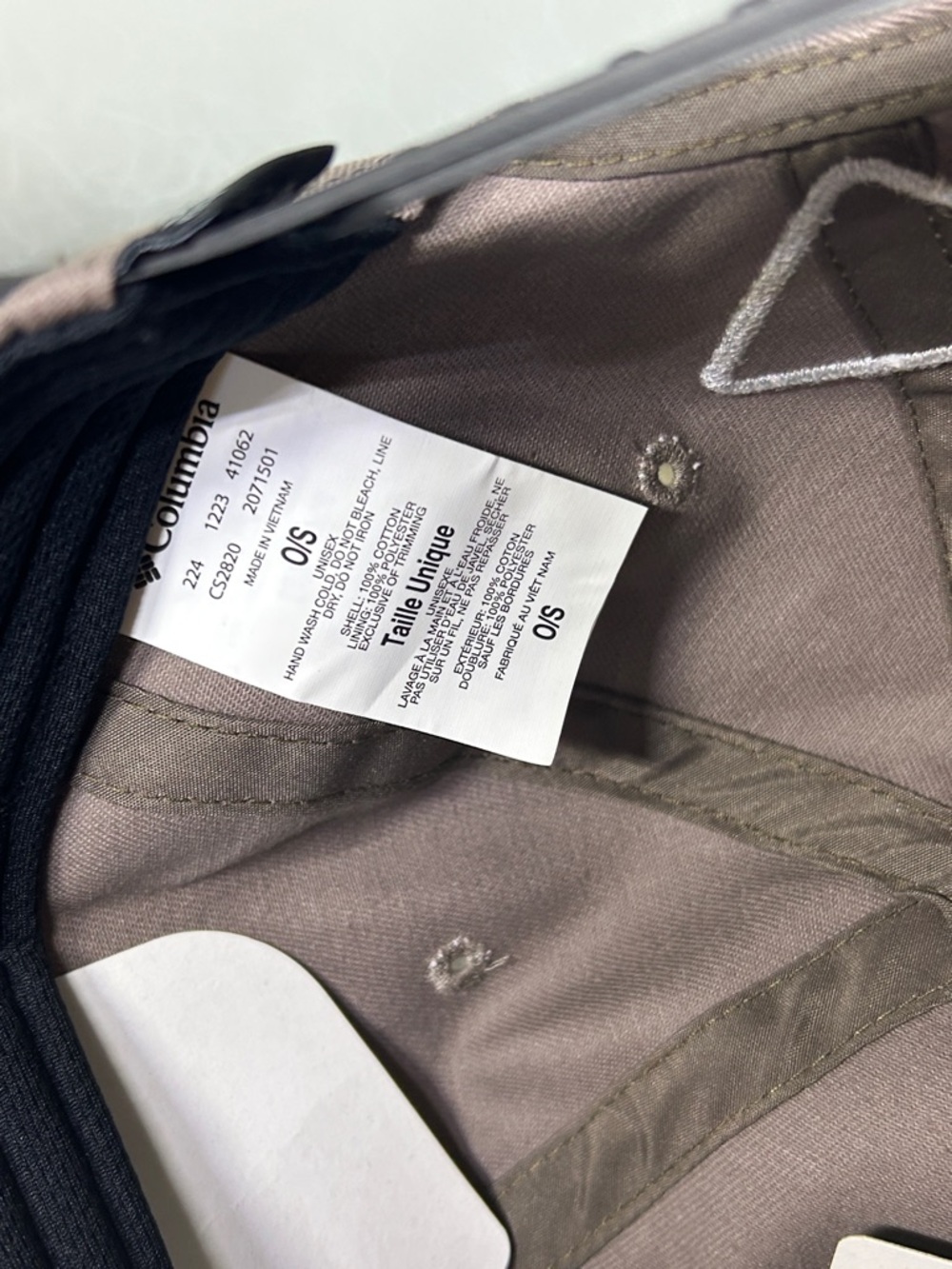 Columbia Taupe PFG Fishing Cap with Black & Cream Rope - Picture 5 of 5